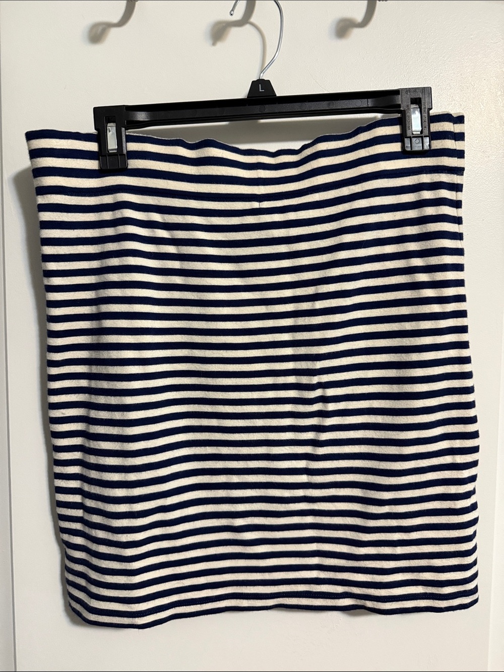 Madewell Navy and White Striped Mini Skirt
